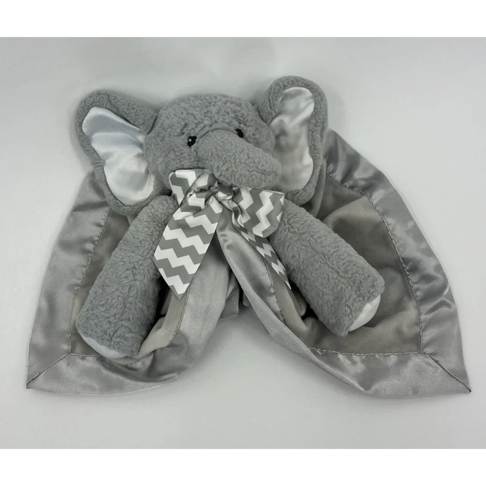Bearington Baby Collection Lil Spout Elephant Baby Lovey Security Blanket Plush
